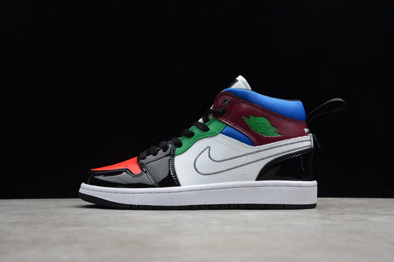 Air Jordan 1 Mid SE Black White Multi-Color