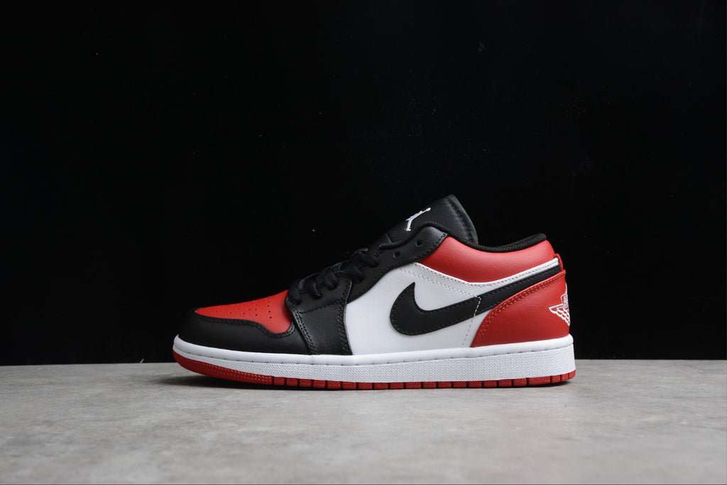 Air Jordan 1 Low Red And Black Toe