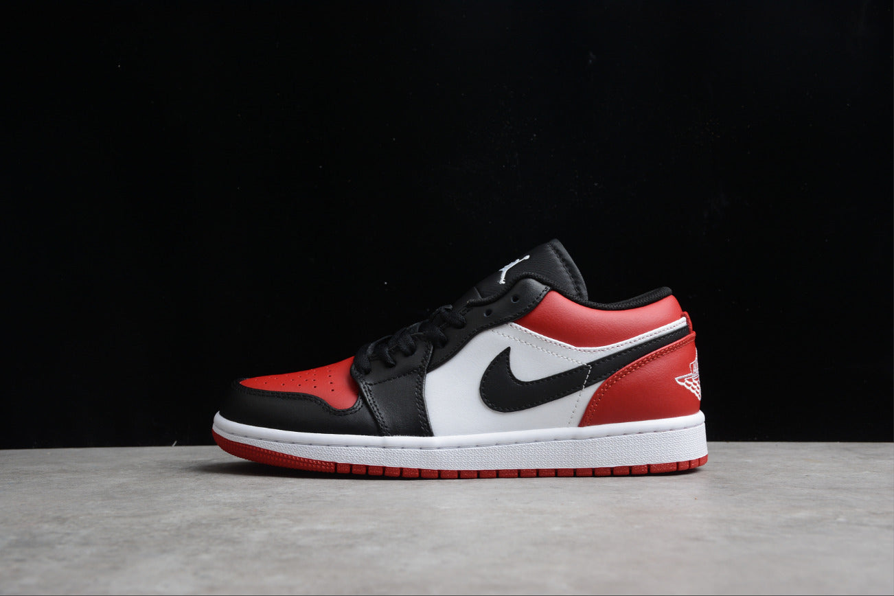 Air Jordan 1 Low Red And Black Toe
