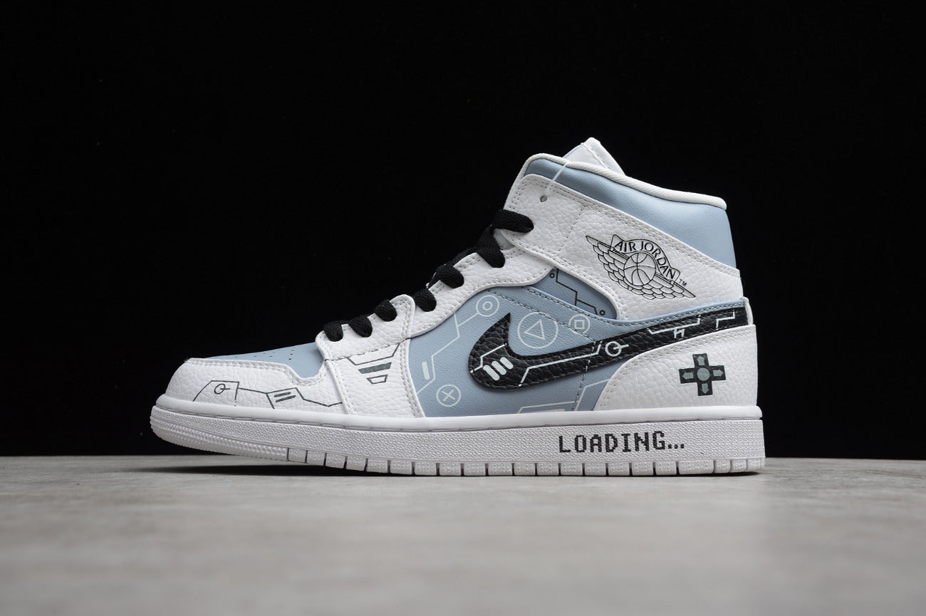 Air Jordan 1 Mid Black And White Gray