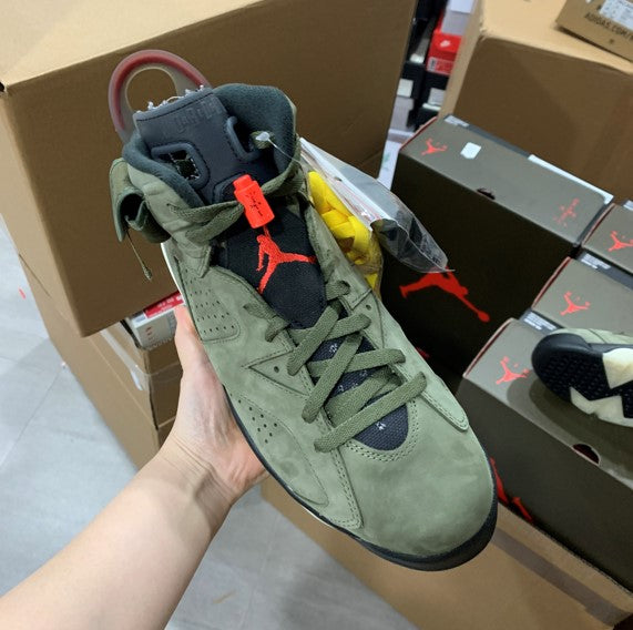 Air Jordan 6 x Travis Scott Army Green