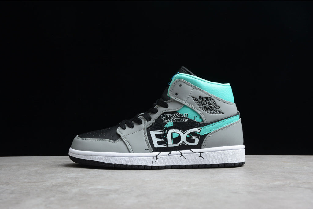 Air Jordan 1 Mid Grey Aqua