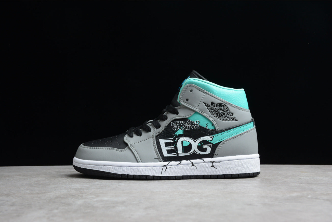Air Jordan 1 Mid Grey Aqua