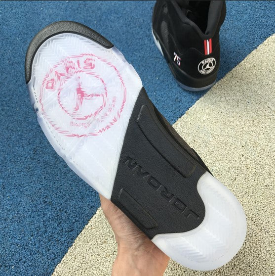 Air Jordan 5 Paris Saint-Germain Black Silver
