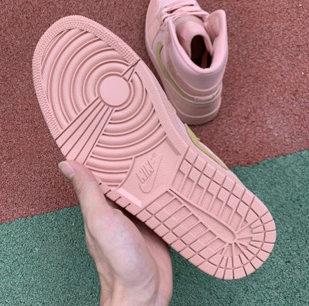 Air Jordan 1 Mid Coral Gold Dirty Powder