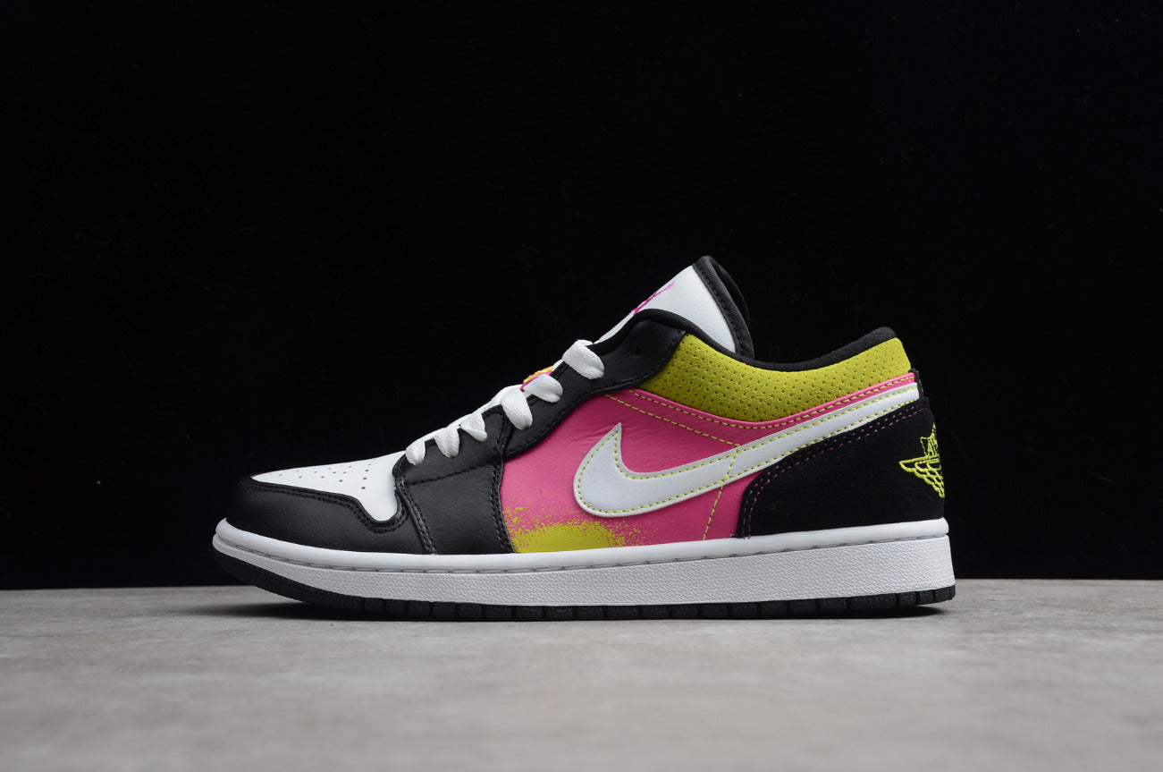 Air Jordan 1 Low Top Black Pink Yellow