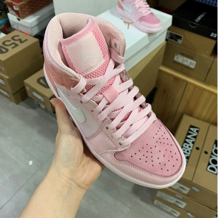 Air Jordan 1 Mid White Pink Foam