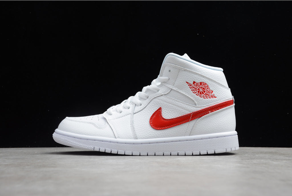 Air Jordan 1 Mid 'White University Red'