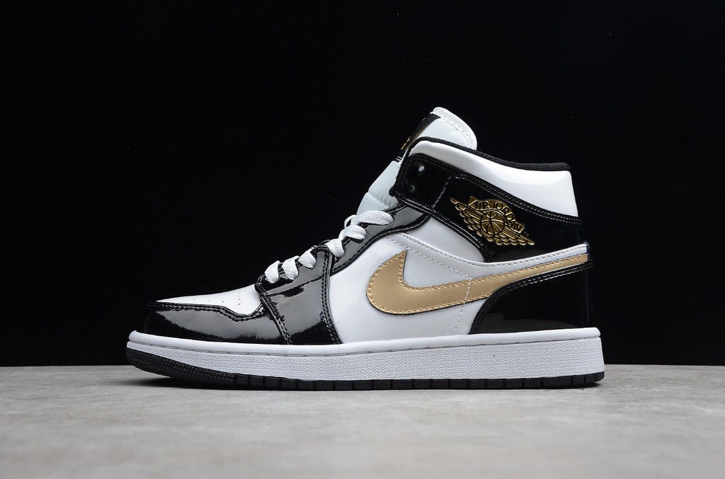 Air Jordan 1 Mid Gold Patent