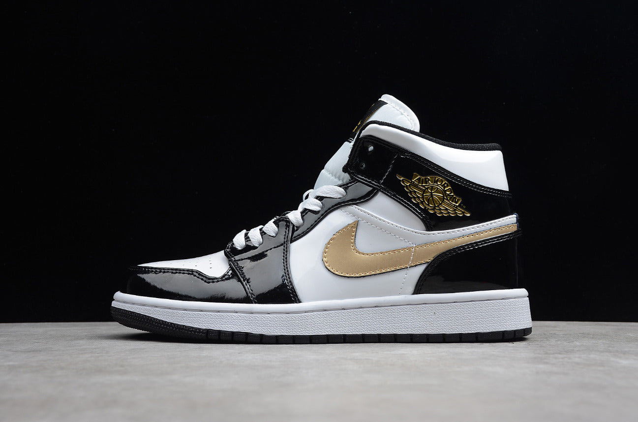 Air Jordan 1 Mid Gold Patent