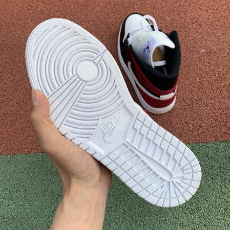 Air Jordan 1 Mid Wine Red Toe