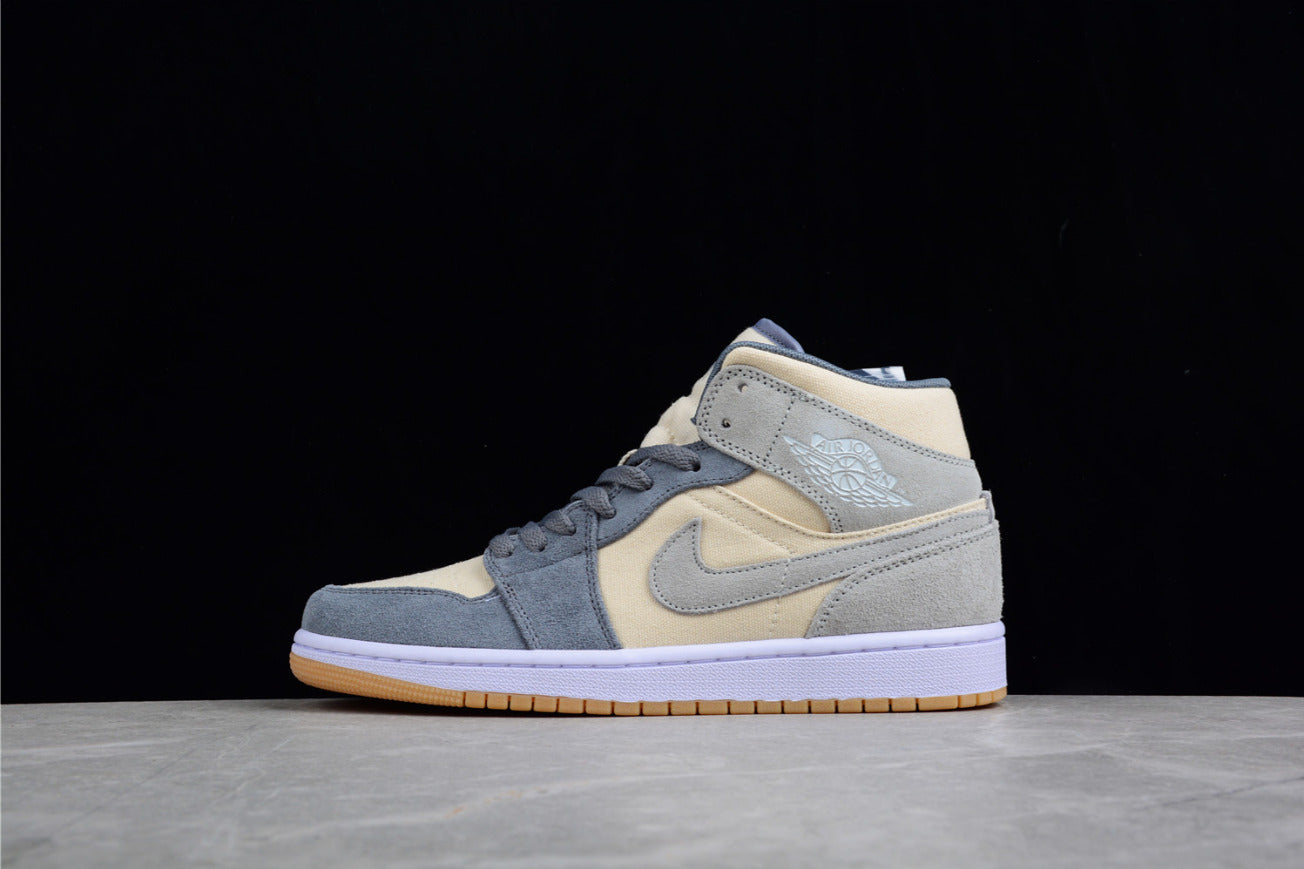Air Jordan 1 Mid Coconut Milk Particle Grey