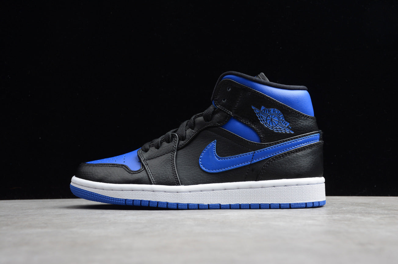 Air Jordan 1 Mid 'Black Hyper Royal'
