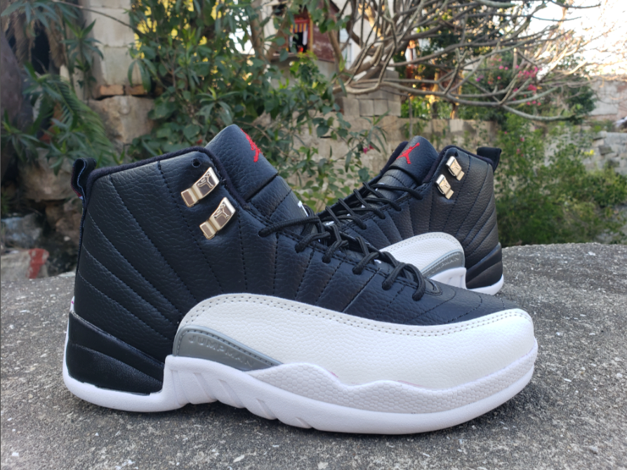 Air Jordan 12 Playoffs Black White