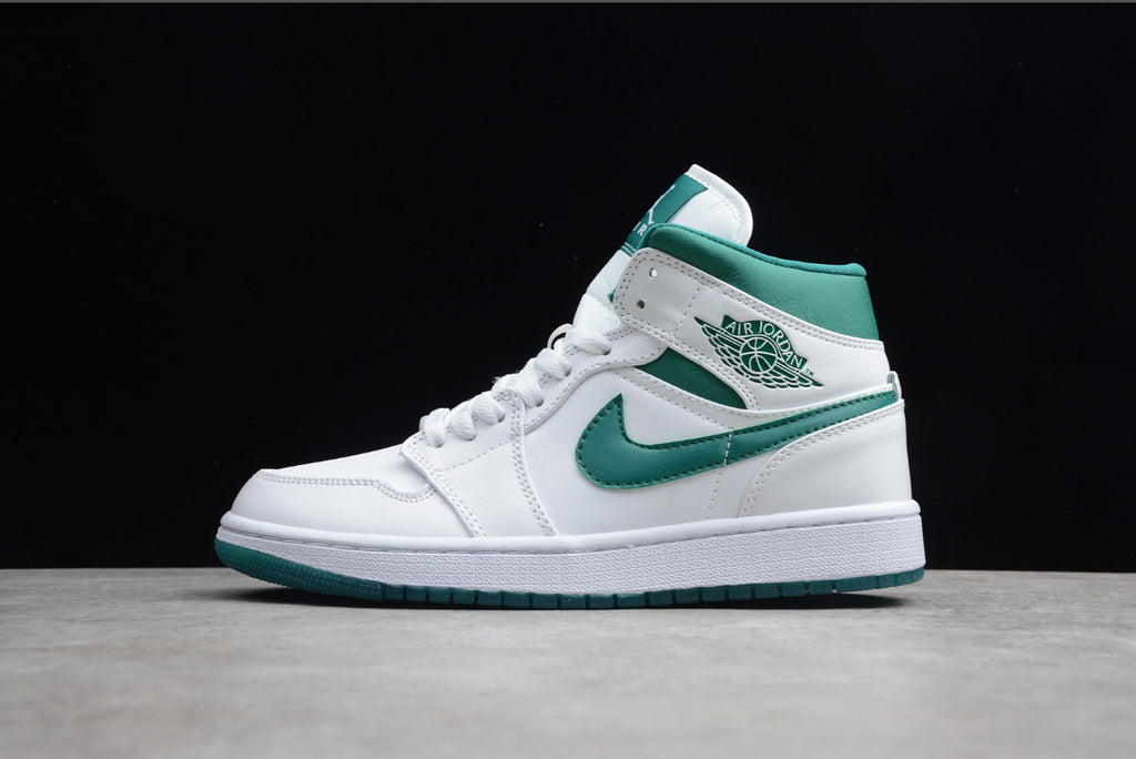 Air Jordan 1 Mid White Mystic Green