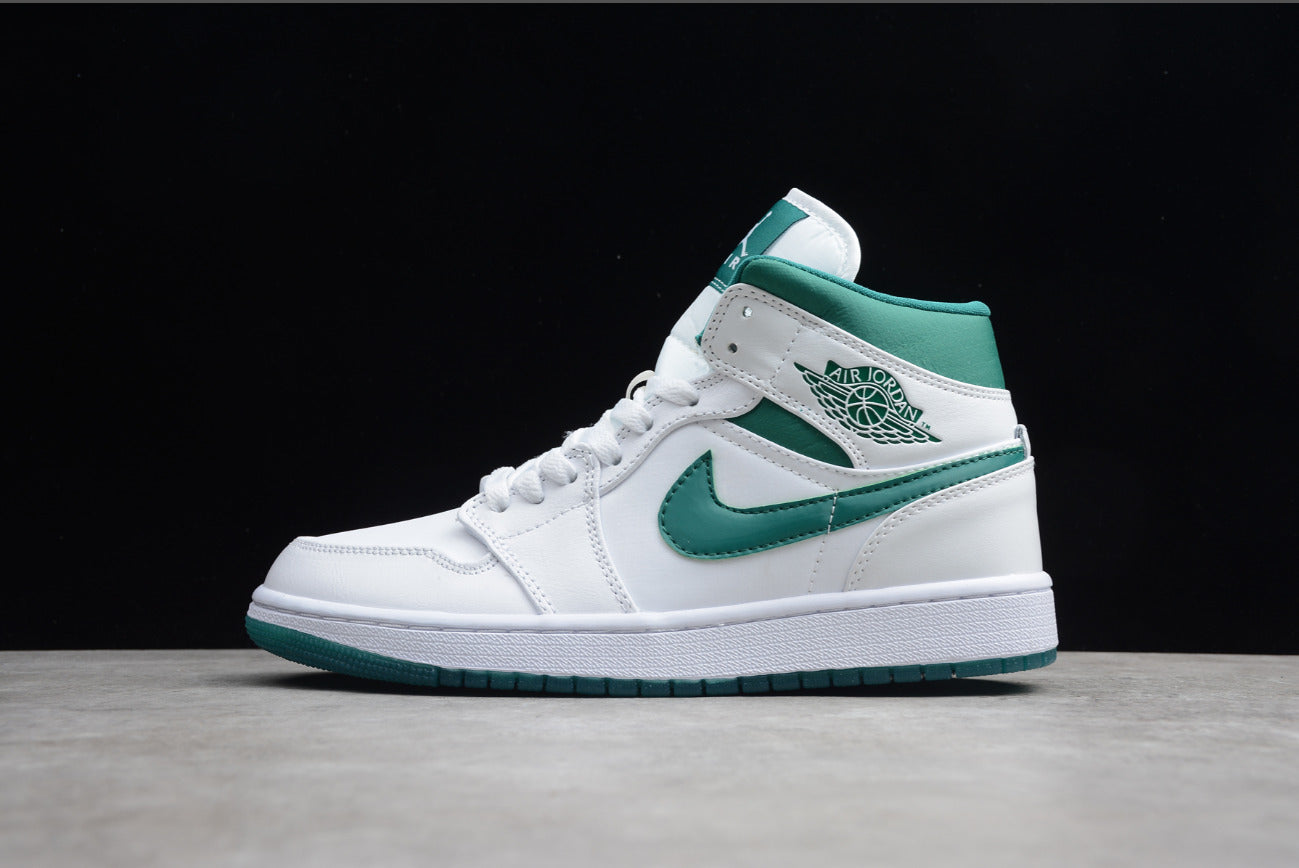 Air Jordan 1 Mid White Mystic Green