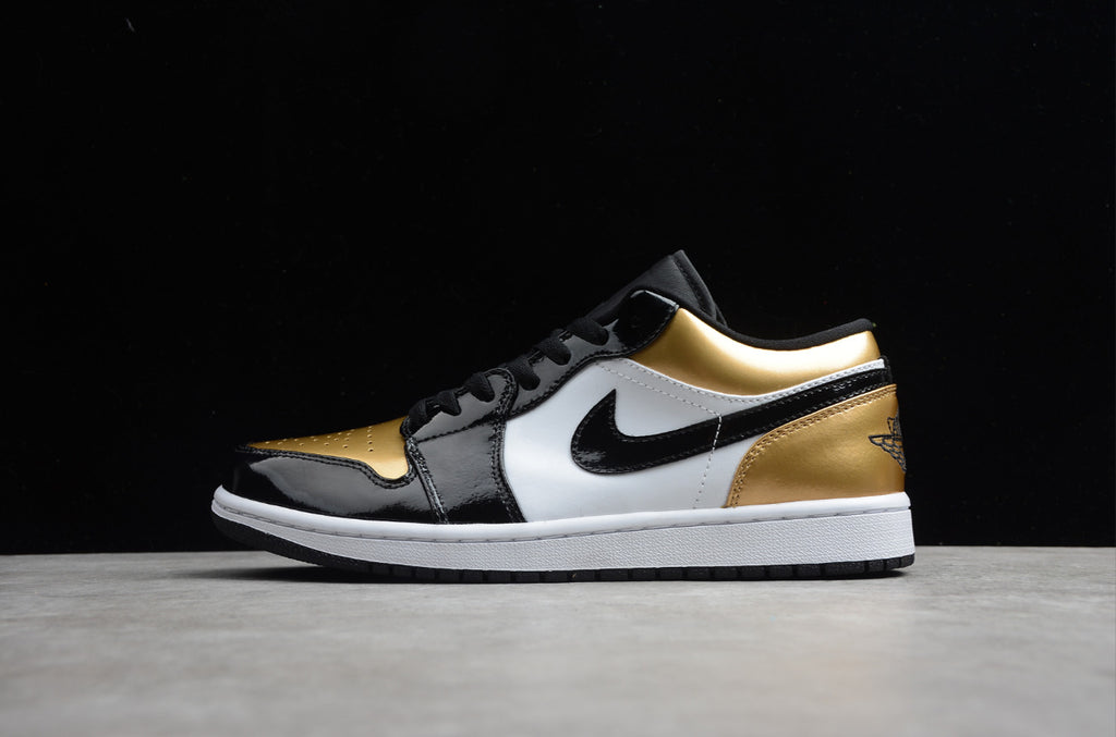Air Jordan 1 Low Top Black Gold Toe