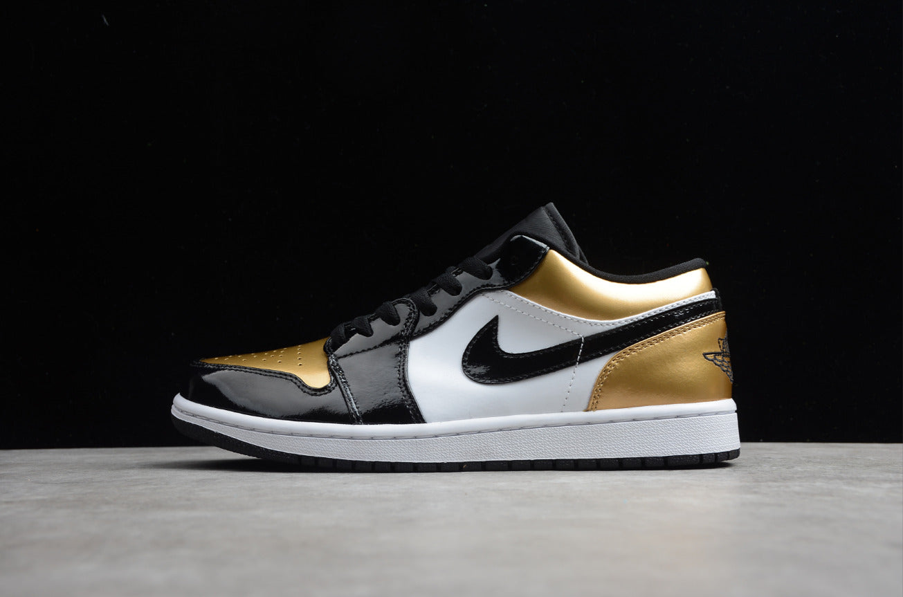 Air Jordan 1 Low Top Black Gold Toe