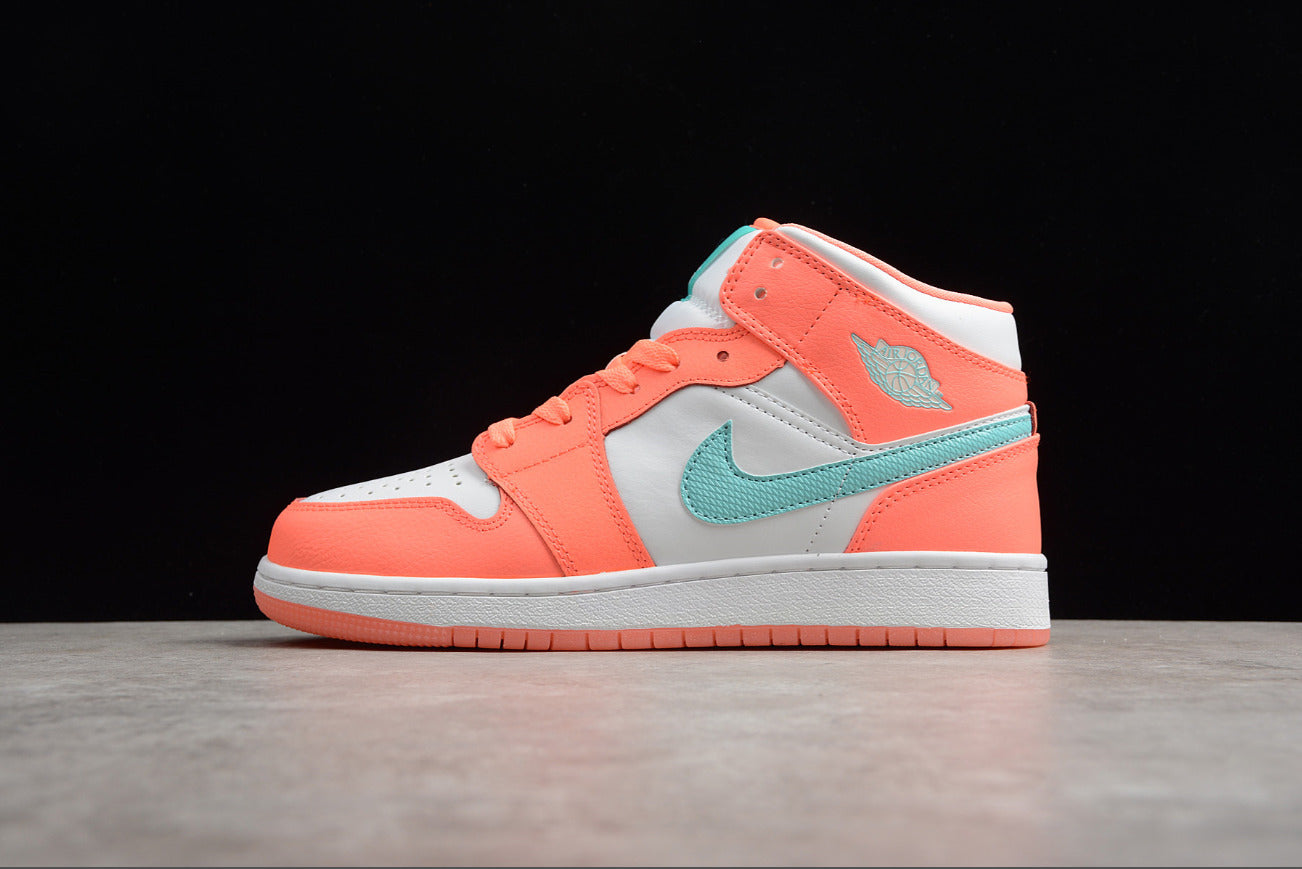 Air Jordan 1 Mid White Bright Orange