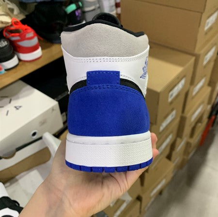 Air Jordan 1 Mid Black And White Blue