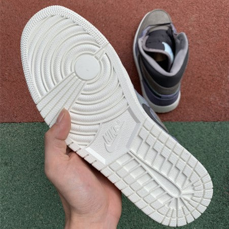 Air Jordan 1 Mid Gray Purple Brown