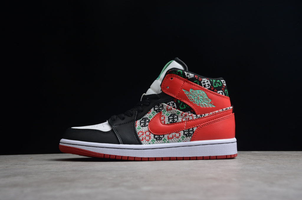 Air Jordan 1 Mid GS Ugly Christmas Sweater