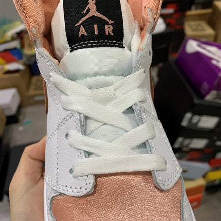 Air Jordan 1 Mid White Rose Gold