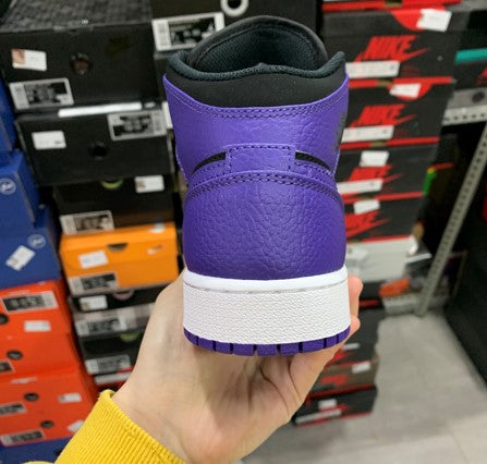 Air Jordan 1 Mid Black Purple