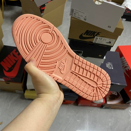 Air Jordan 1 Mid Light Pink Orange Milk Tea