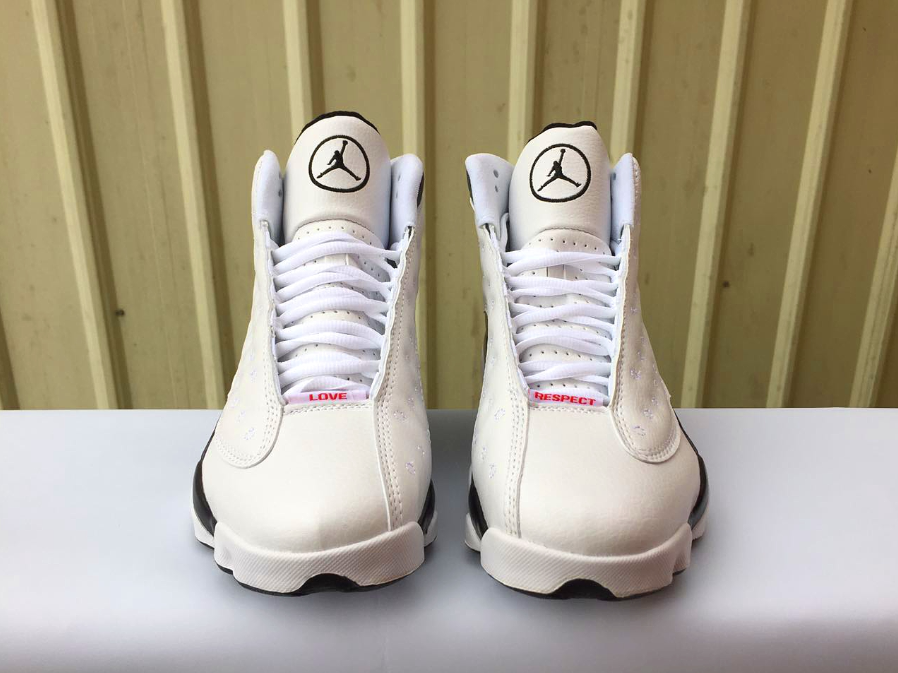 Air Jordan 13 White Black Love Basketball