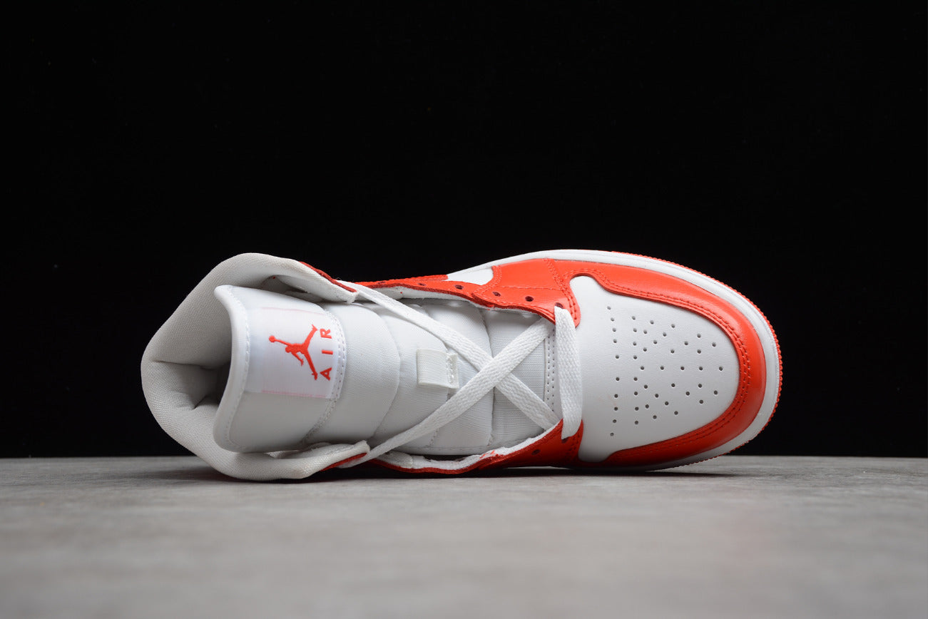 Air Jordan 1 Mid White Orange