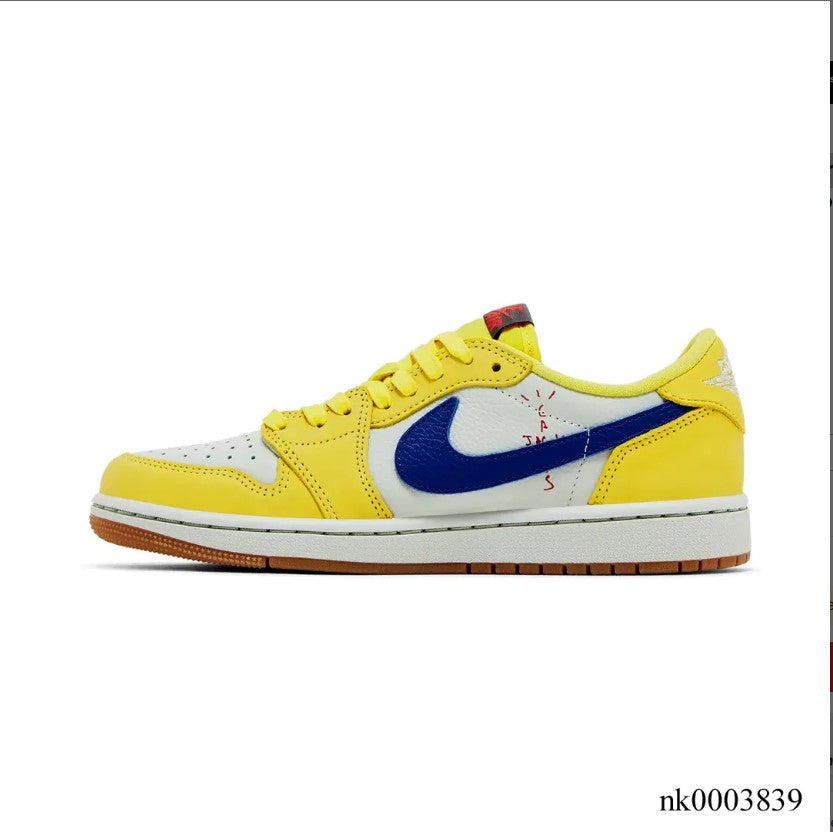 Travis Scott x AJ 1 Low OG Canary Elkins Shoes Sneakers