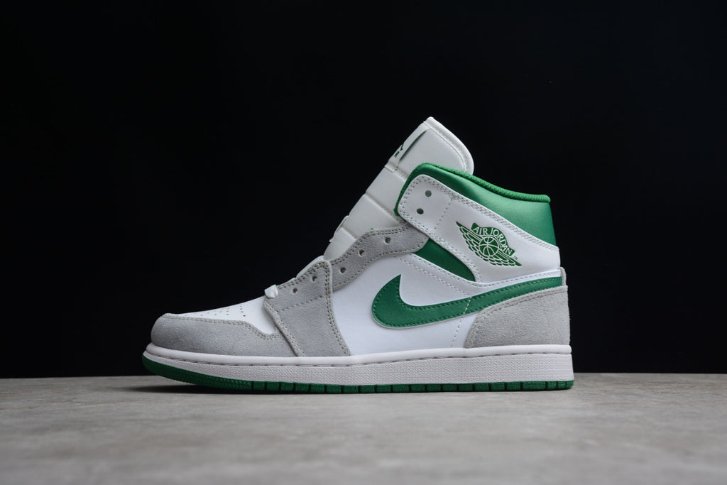 Air Jordan 1 Mid SE White Gray Green