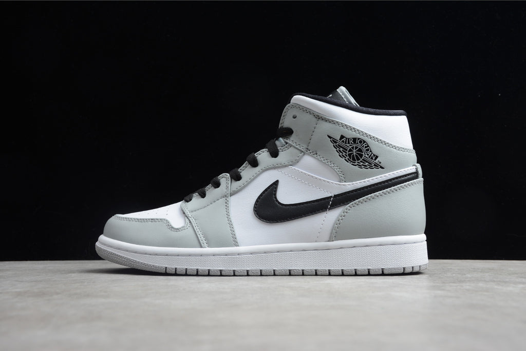 Air Jordan 1 Mid Gray White Black