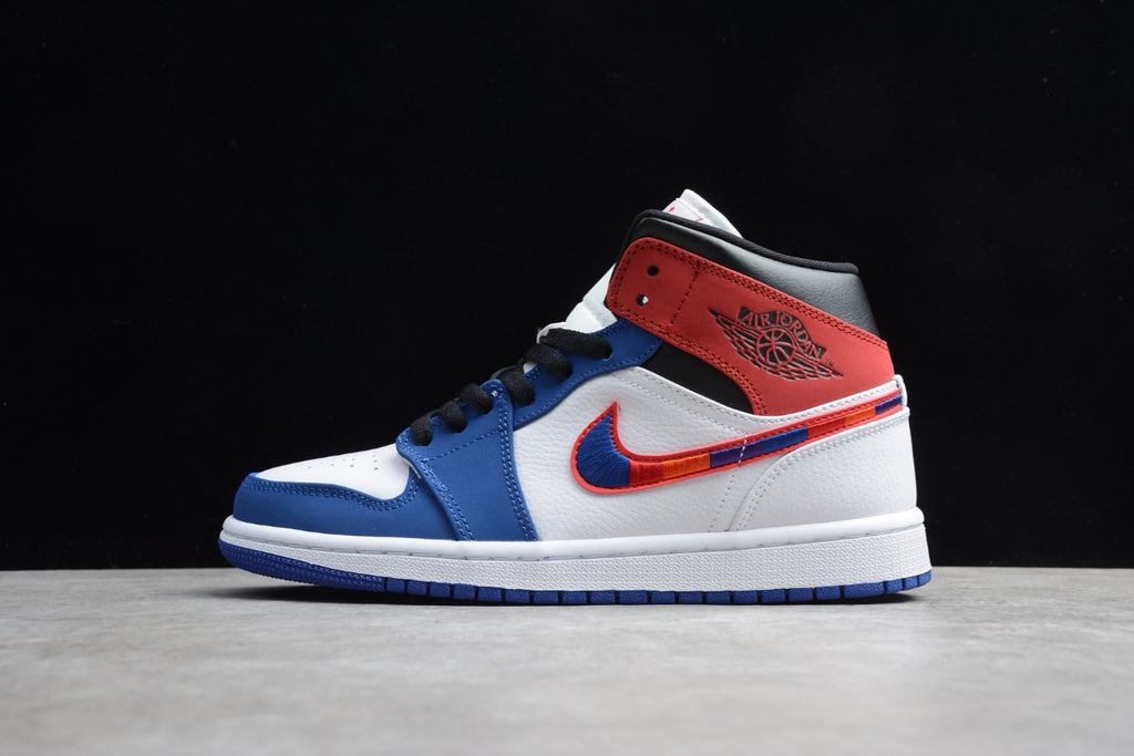 Air Jordan 1 Mid Multi Color Swoosh