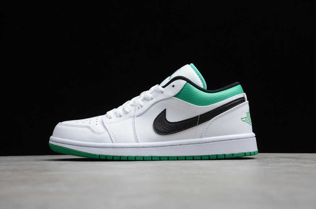 Air Jordan 1 Low White Lucky Green Black