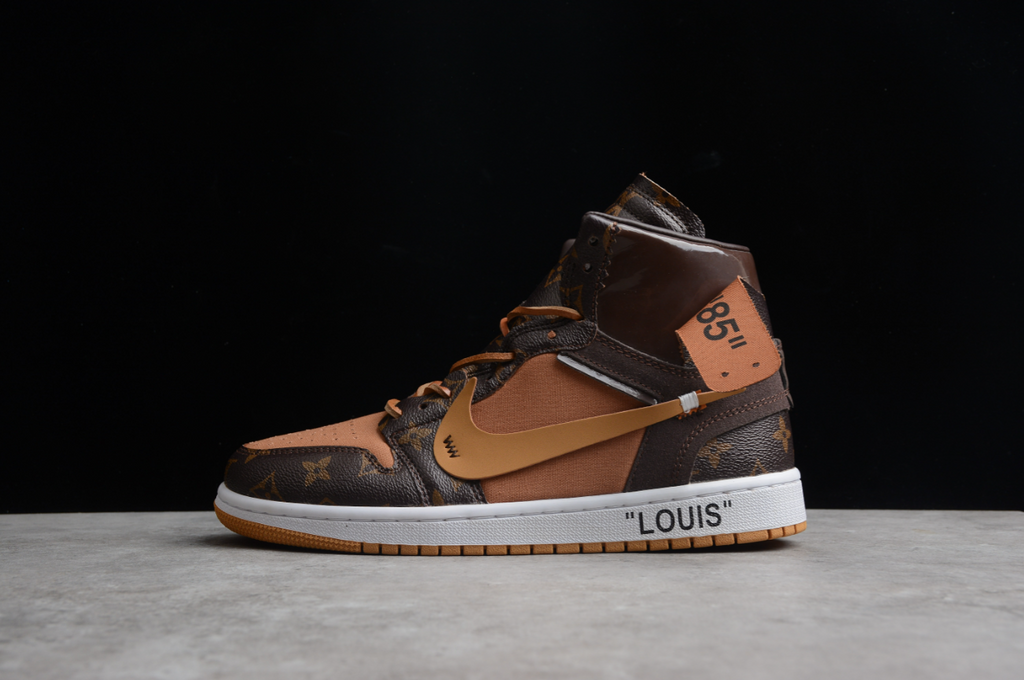 Off-White X Air Jordan 1 High Coffee Brown LV