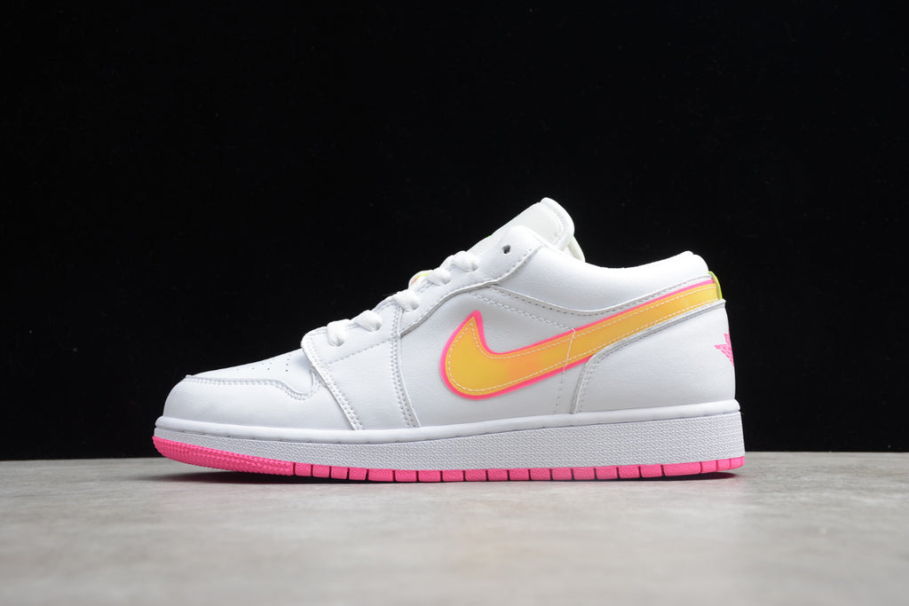 Air Jordan 1 Low White And Yellow Powder