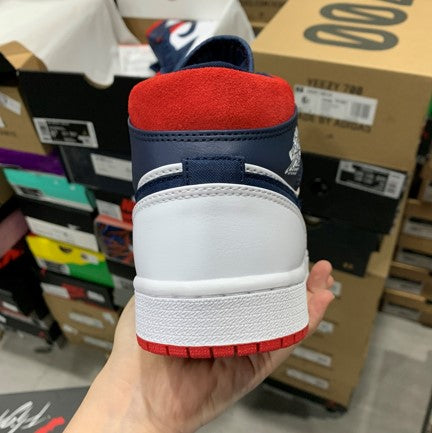 Air Jordan 1 Mid American Blue Red White