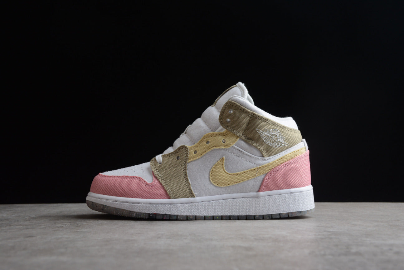 Air Jordan 1 Mid GS Pastel Grind Vivid Green