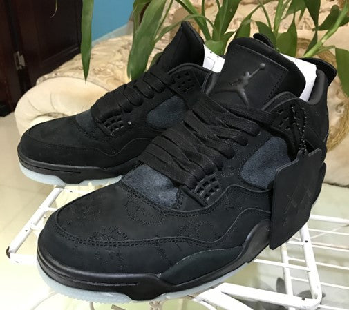 Air Jordan 4 Graffiti Black Suede