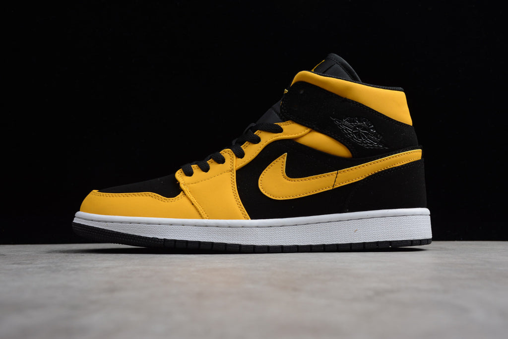 Air Jordan 1 Mid Black University Gold
