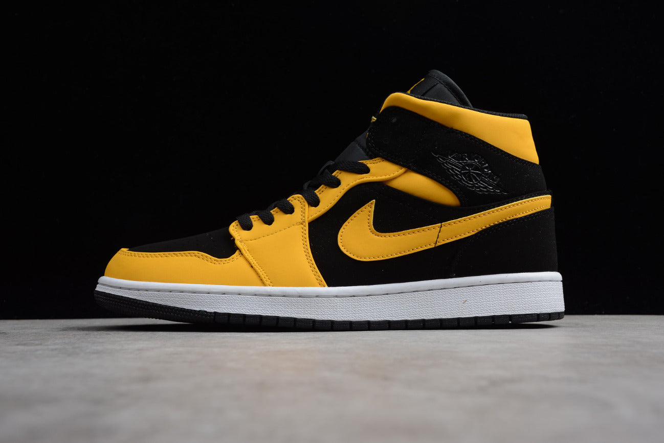 Air Jordan 1 Mid Black University Gold