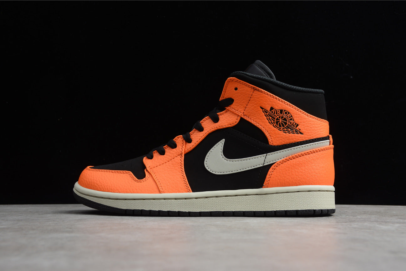 Air Jordan 1 Mid Buckled Black Orange