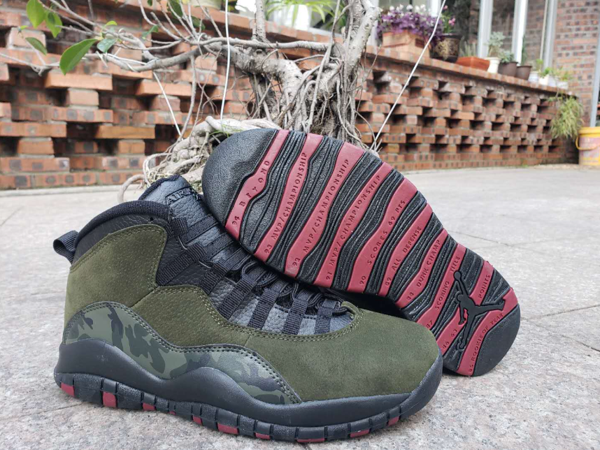 Air Jordan 10 Army Green Camouflage