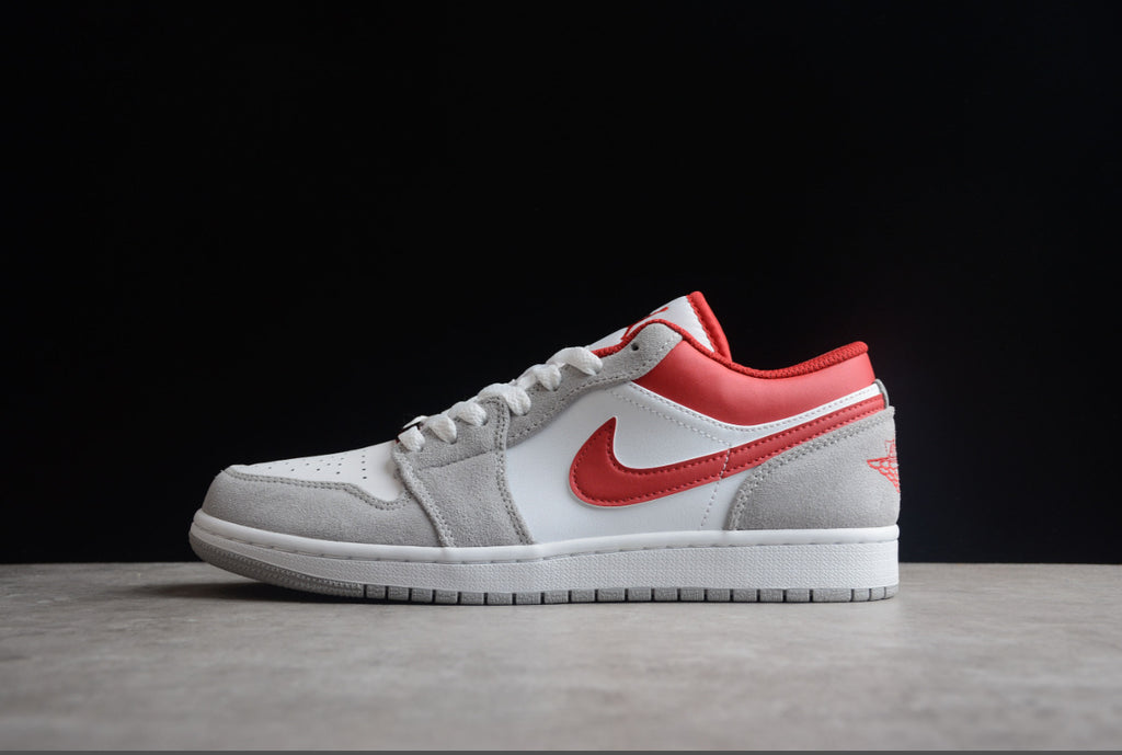 Air Jordan 1 Low Top Gray White Red