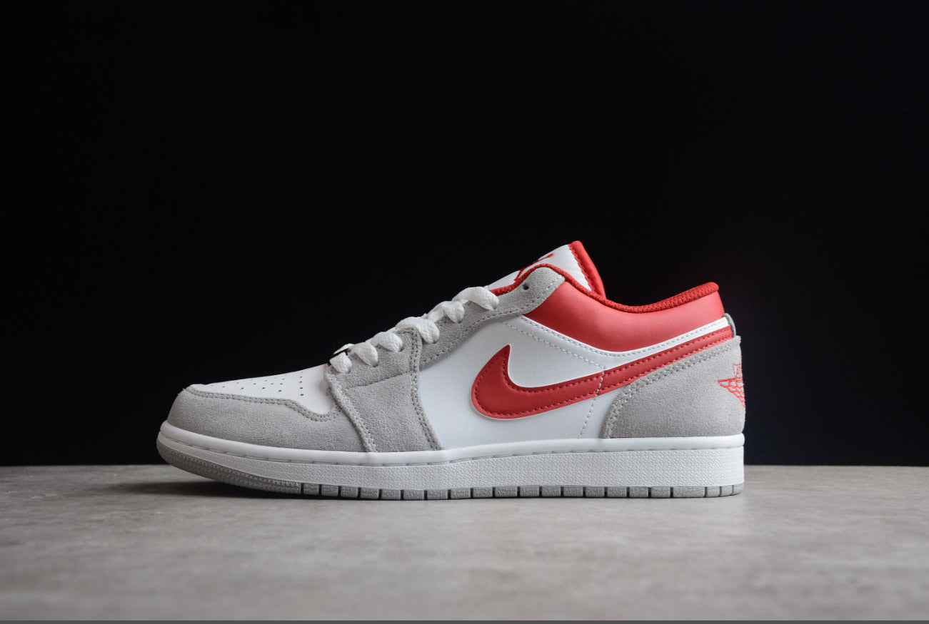Air Jordan 1 Low Top Gray White Red