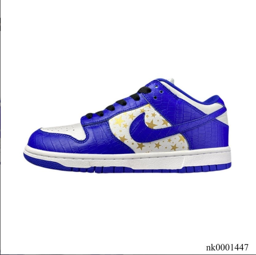 SB Dunk Low White Blue x Supreme Shoes Sneakers