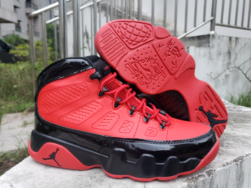 Air Jordan 9 Red And Black Mirror