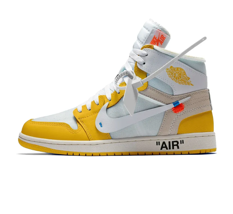 OFF-WHITE x Air Jordan 1 High OG Canary Shoes Sneakers
